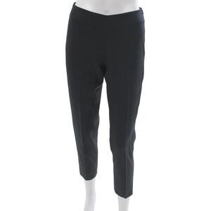 Rivamonti Women Dress Pants Black Virgin Wool Zip Classic Solid Size 2